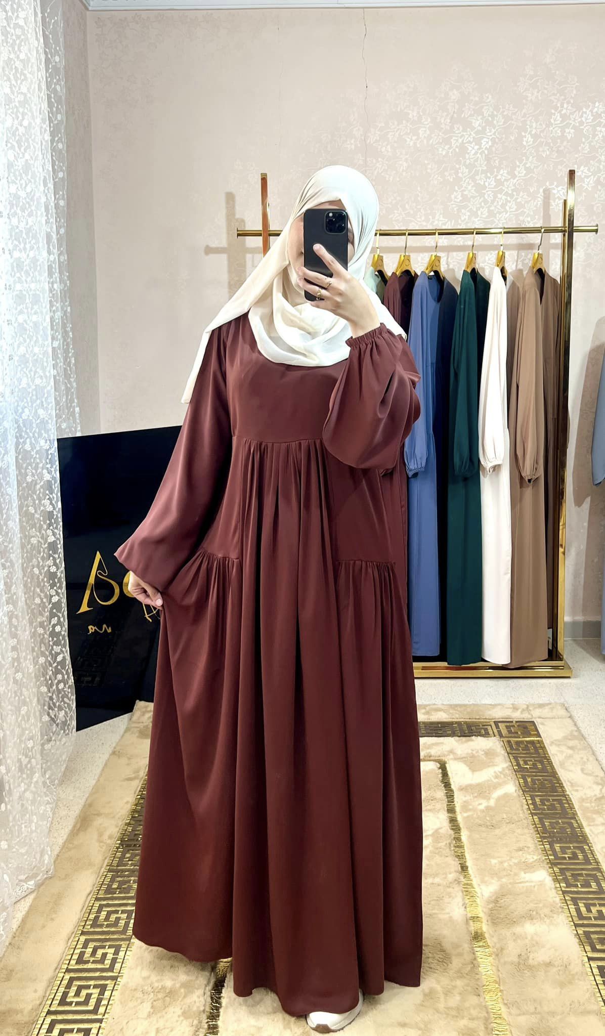 حجاب رهف لون احمر قرميدي