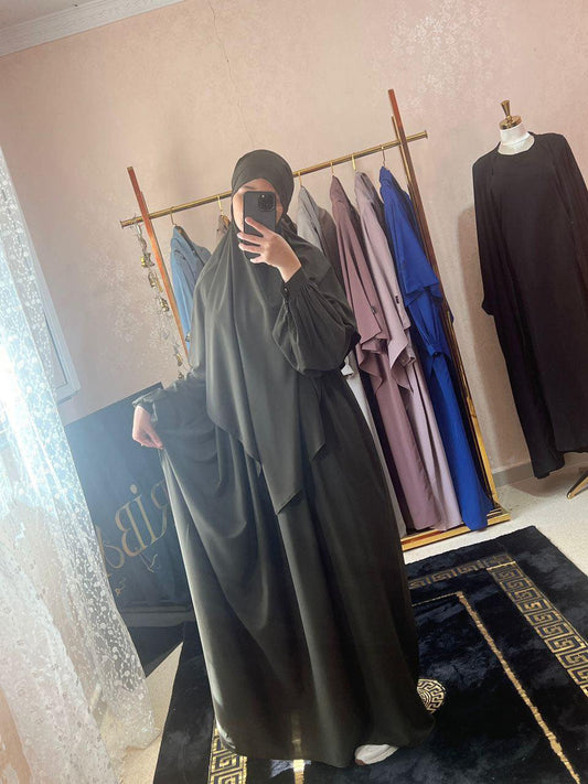 حجاب مع اسدال اخضر