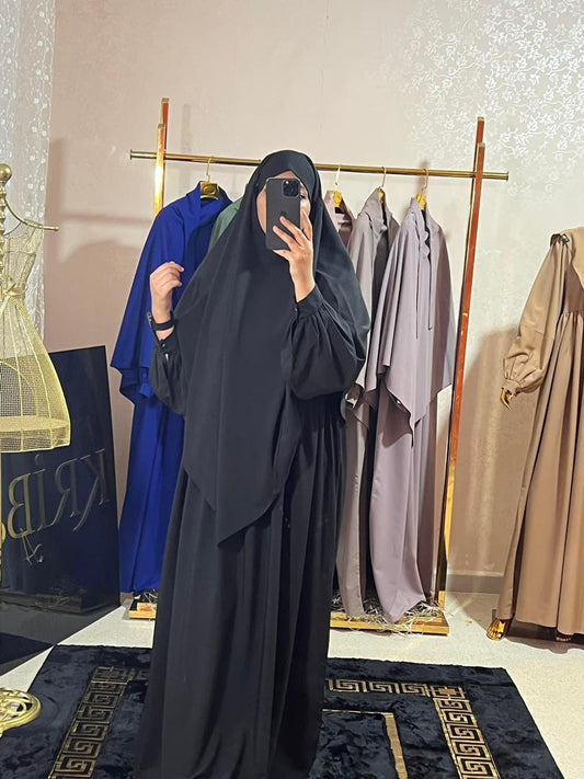 حجاب مع اسدال اسود